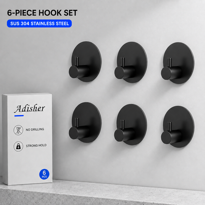 Self Adhesive Hooks 4 Pack Extra Sticky for Bathroom Kicthen Door Hanging
